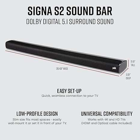 Polk Audio Signa S2 Sound Bar in kenya at mtronics audio shop