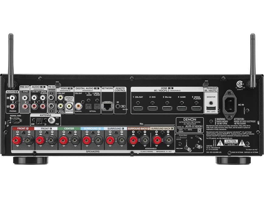 Denon AVR-X1600H 7.2 AV Receiver in kenya at mtronics audio shop