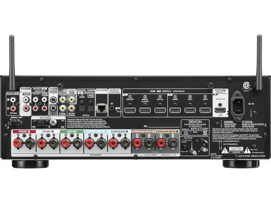 Denon AVR-X1700H 7.2 AV Receiver in kenya at mtronics audio shop..