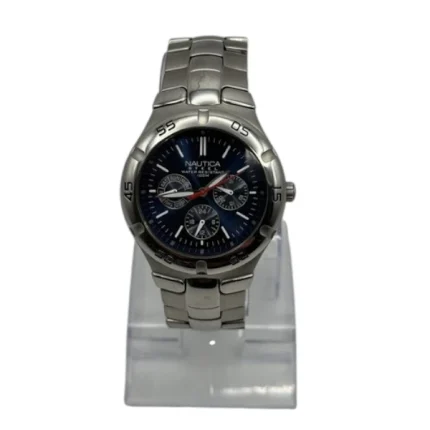 Nautica Steel S-Steel Case 3 eye Blue Dial 100M Japan Movement Wrist watch