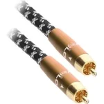 Shielded mono RCA subwoofer cable connected to home theater in Nairobi setup